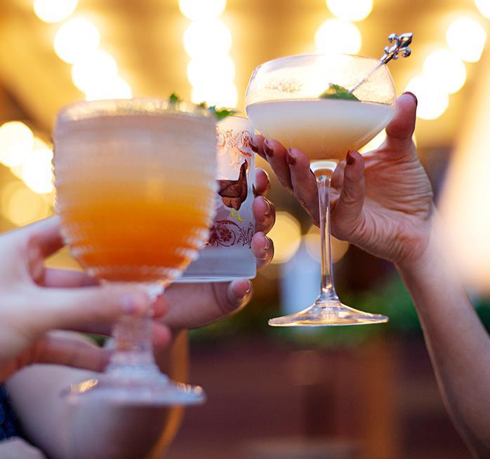 cocktail being made