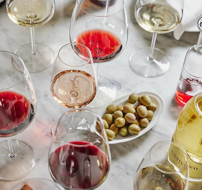 Wine Tasting with Green Olives