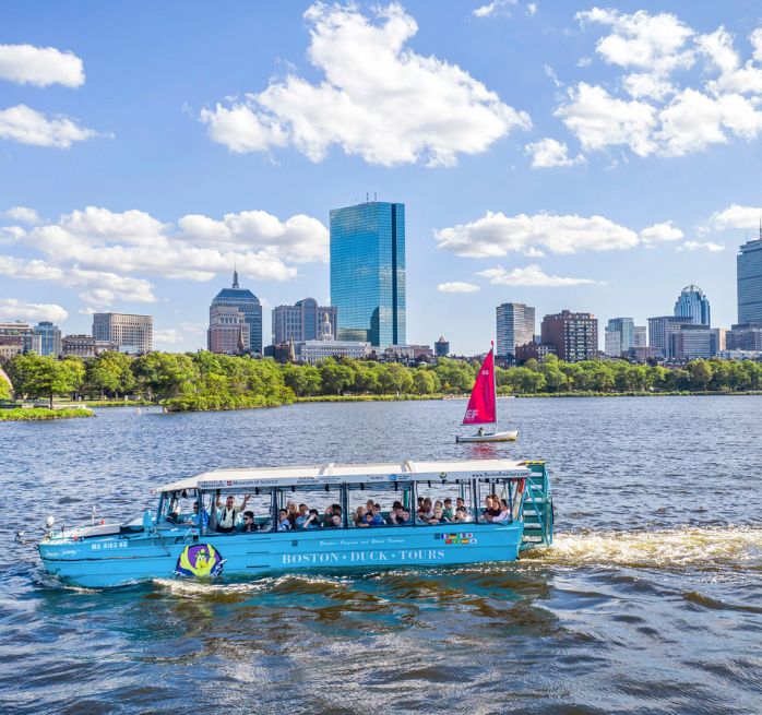 boston river and a boat