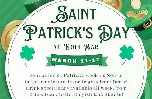 A event poster for a Saint Patrick's Day celebration on March 11-17