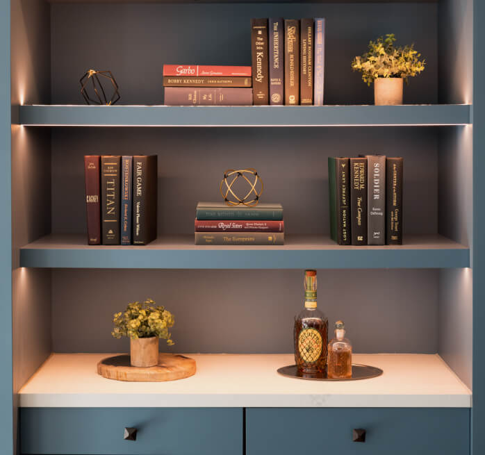 A bookcase