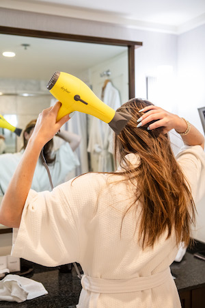 woman hairdryer