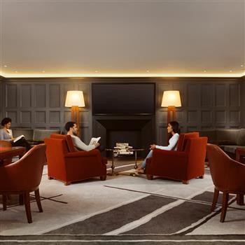 People reading in the lounge