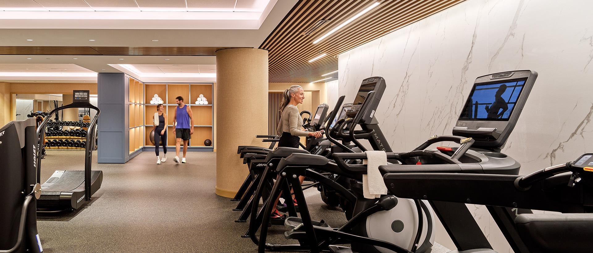 fitness center treadmill